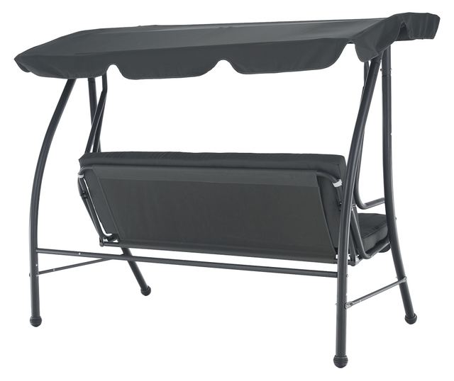 Kemi Kerti Hintaágy 3 Személyes Szürke 199x120x175 cm