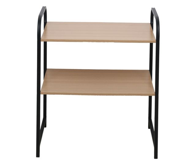 Bayan MDF Barna Fekete Fém Polc 53x35x67 cm