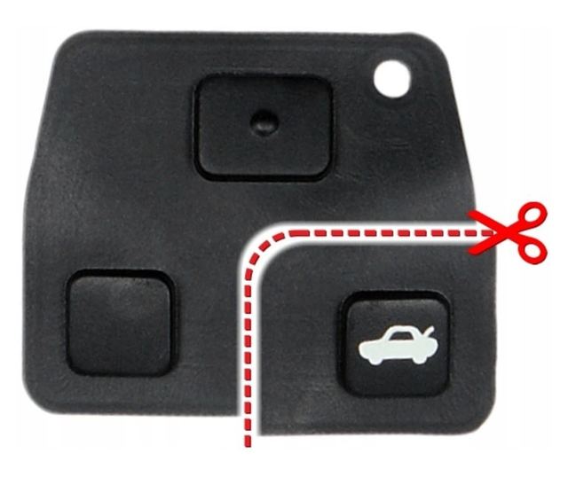 Membrana silicon butoane cheie Toyota cu 3 butoane, compatibila Yaris, Avensis, Corolla, RAV4