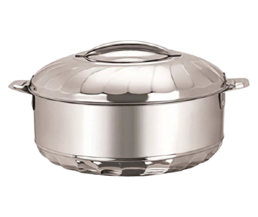 Caserola Cu Capac Din Inox, Capacitatea Caserolei De 7.5l, Mentine Caldura, Usoara, Manere Din Inox, Moderna, Argintiu - 2