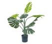 Mesterséges Monstera Növény 68 cm, Valósághű Zöld Levelek, Természetes Megjelenés, Fekete Cseréppel