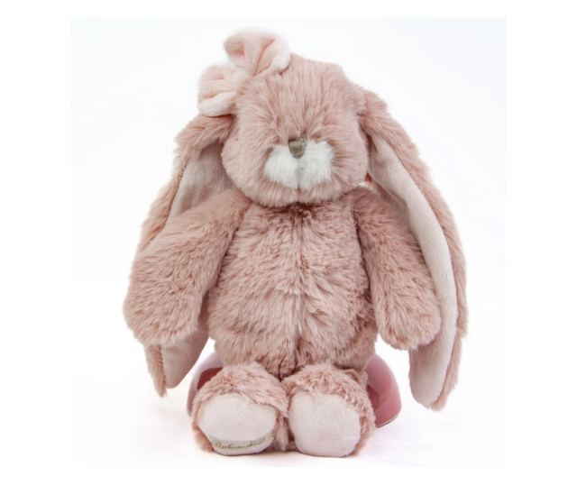Figurina plus iepuras, Junior Kanina, roz antic, 22 cm, Bukowski
