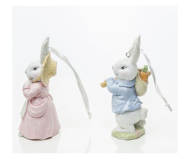 Figurina iepuras, cu agatatoare, 10x3,5x5 cm