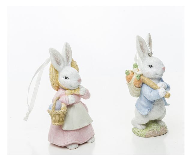 Figurina iepuras, cu agatatoare, 10x3,5x5 cm