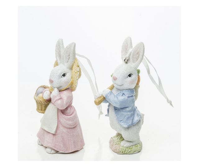 Figurina iepuras, cu agatatoare, 10x3,5x5 cm