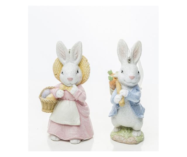 Figurina iepuras, cu agatatoare, 10x3,5x5 cm