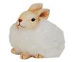 Figurina ceramica iepuras, blanita textil, 6x9x7 cm