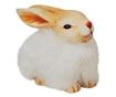 Figurina ceramica iepuras, blanita textil, 6x9x7 cm