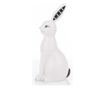 Figurina ceramica iepuras, alb, 19x7x9 cm