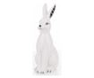 Figurina ceramica iepuras, alb, 19x7x9 cm