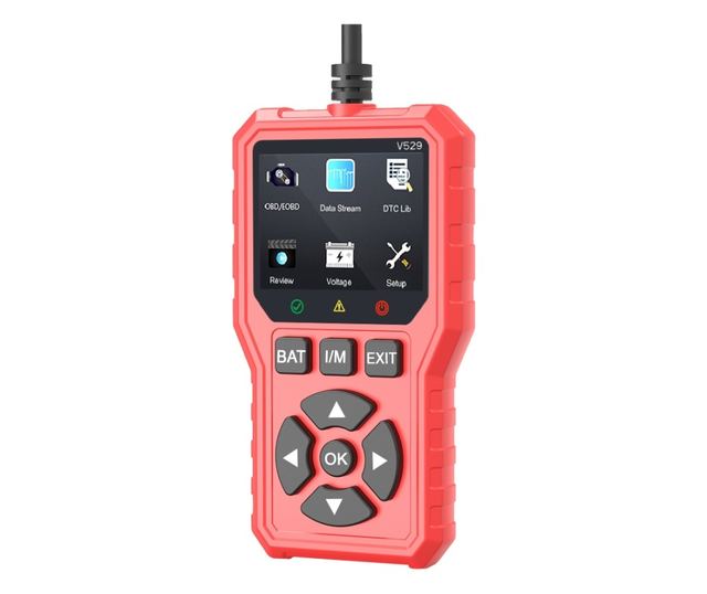 Foxsur V529 OBD2 autódiagnosztikai teszter, akkumulátorteszt, hibakód-keresés, 10 nyelv, motorkódok, O2 érzékelő, EVAP, képkocka