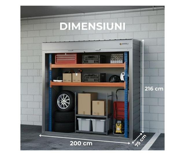 Külső tárolószekrény ParkingBox® GARDENBOX, teraszra, udvarra, parkolóba, kerékpártárolóba, bútorokhoz, rollerekhez