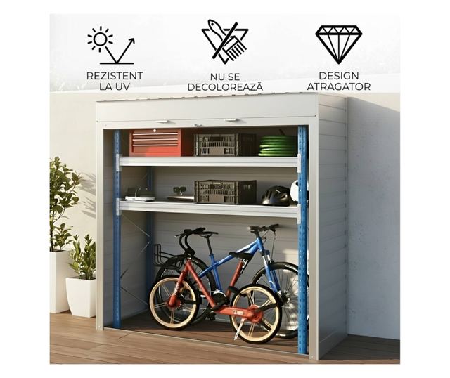 Külső tárolószekrény ParkingBox® GARDENBOX, teraszra, udvarra, parkolóba, kerékpártárolóba, bútorokhoz, rollerekhez