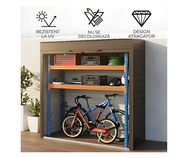 ParkingBox® GARDENBOX Kültéri tárolószekrény, tökéletes teraszra, udvarra, parkolóba, kerékpártároló, bútor, robogó