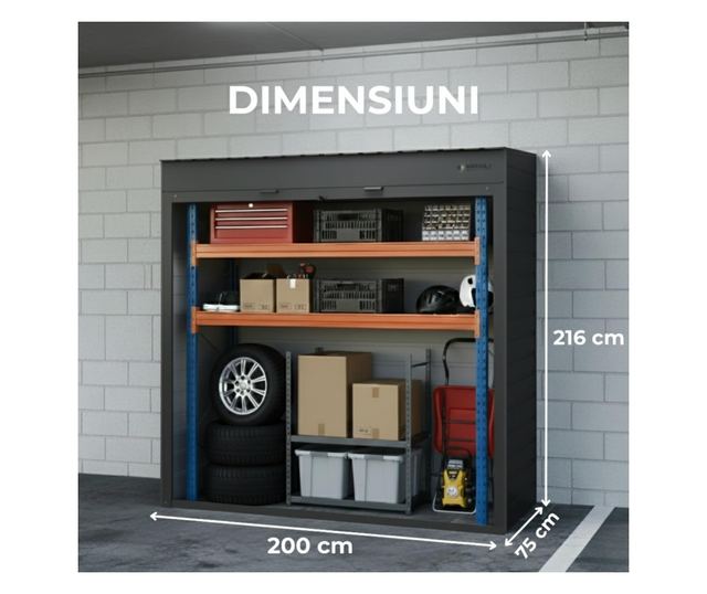 ParkingBox® GARDENBOX Kültéri tárolószekrény, tökéletes teraszra, udvarra, parkolóba, tároló bicikliknek, bútoroknak, rollerekne
