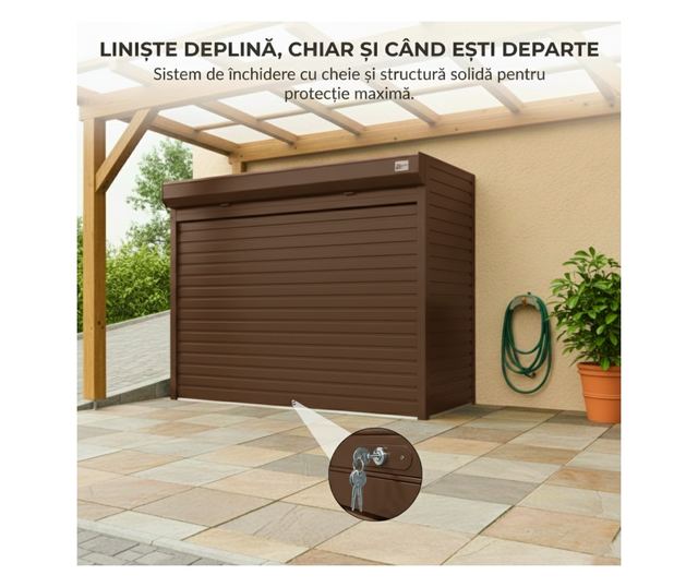 ParkingBox® Motobox Beltéri tárolószekrény, motortároló, bútor, robogók, kerékpárok, tökéletes teraszokra