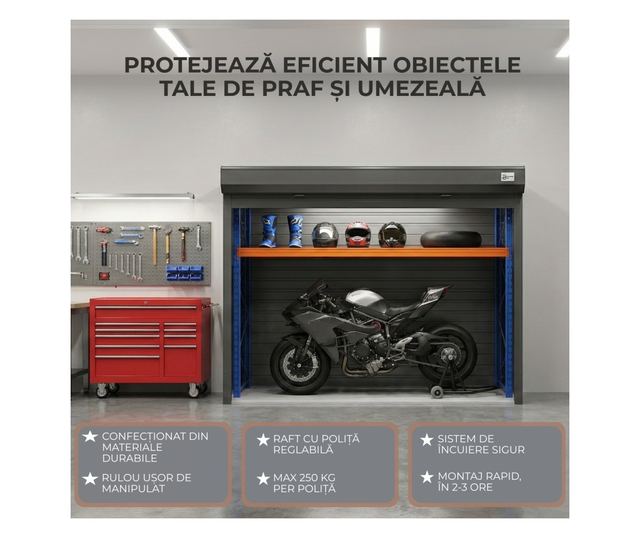 ParkingBox® Motobox Tárolószekrény, Motorkerékpár Tároló, Bútor, Robogók, Kerékpárok, Tökéletes Teraszra