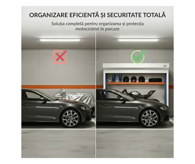 ParkingBox® Motobox Beltéri tárolószekrény, motortároló, bútor, robogók, kerékpárok, tökéletes teraszra