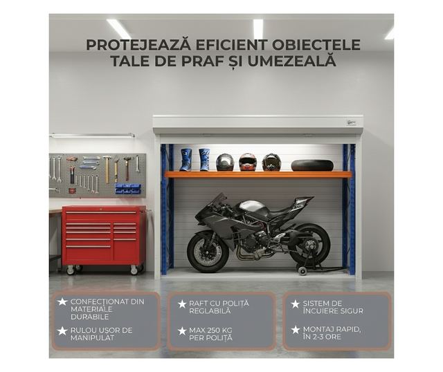 ParkingBox® Motobox Beltéri tárolószekrény, motortároló, bútor, robogók, kerékpárok, tökéletes teraszra