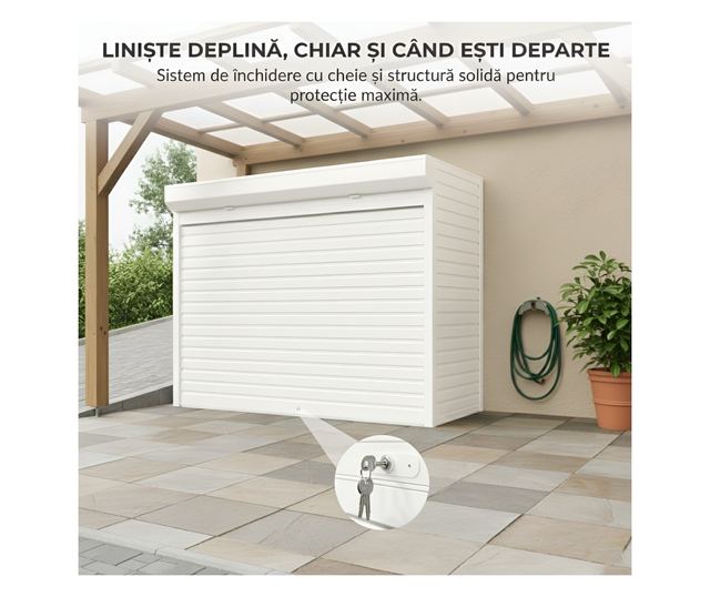 ParkingBox® Motobox Beltéri tárolószekrény, motortároló, bútor, robogók, kerékpárok, tökéletes teraszra