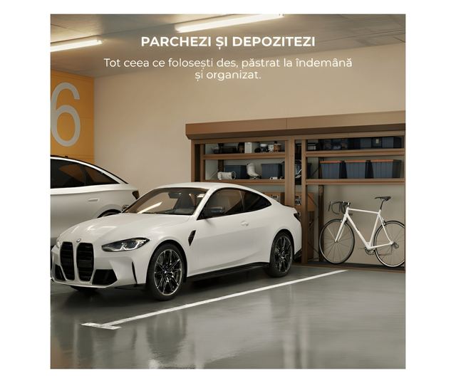 ParkingBox® Simple Tárolószekrény, Egy oldalas, ideális belső terekbe, mélygarázsba, parkolóba, kerékpár tárolására, bútor