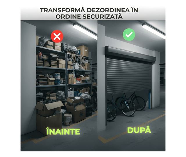 ParkingBox® Simple Tárolószekrény, Egy oldalas, tökéletes belső terekbe, mélygarázsba, garázsba, kerékpártároláshoz, bútor