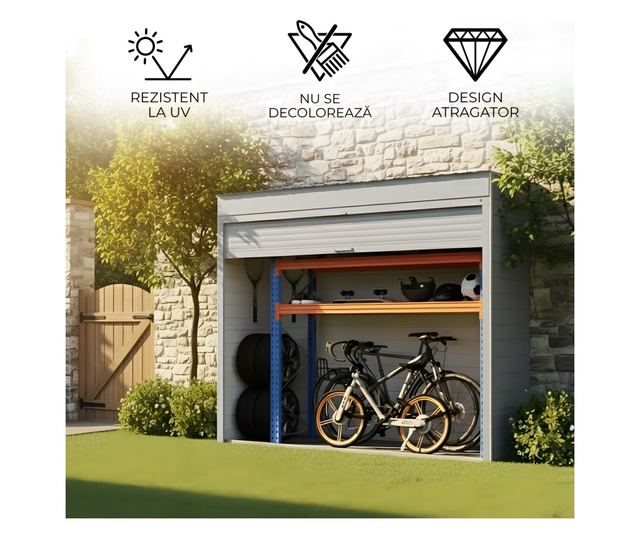 ParkingBox® GardenBox Grande Kültéri Tárolószekrény, Robogó, Kerékpár, Kerék, Szerszámtároló, Tökéletes Teraszra