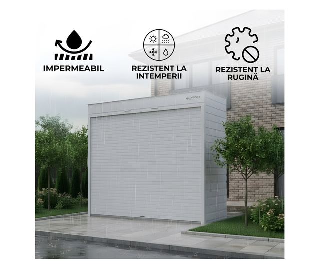 ParkingBox® GardenBox Grande Kültéri Tárolószekrény, Robogó, Kerékpár, Kerék, Szerszámtároló, Tökéletes Teraszra