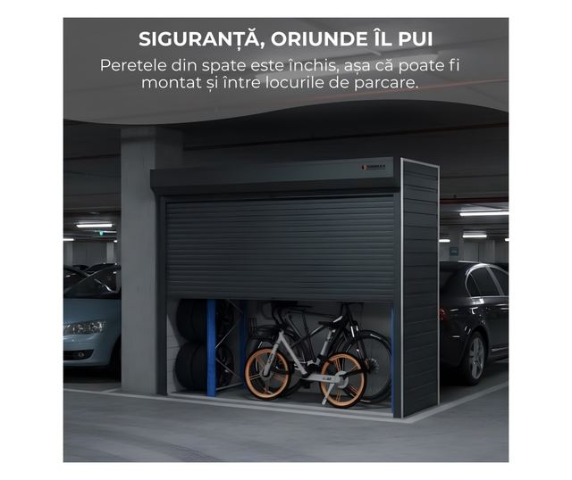 ParkingBox® Grande Tárolószekrény, Robogó, Kerékpár, Szerszámtároló, Tökéletes Parkolóba, Teraszra, Udvarra