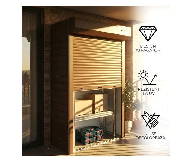 ParkingBox® BalconBox Tárolószekrény, Fém, Barna, Szerszámoknak, Dobozoknak, Sportfelszereléseknek, Tökéletes Beltérre