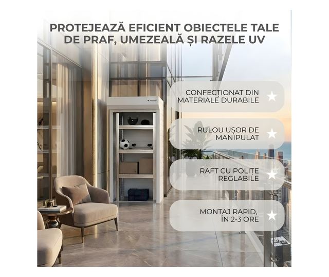 ParkingBox® BalconBox Tárolószekrény, Fém, Fehér, Szerszámokhoz, Dobozokhoz, Sportfelszerelésekhez, Tökéletes Beltérre