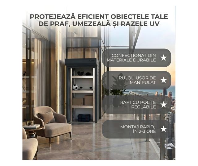 ParkingBox® BalconBox Tárolószekrény erkélyre, fém, tároló szerszámoknak, dobozoknak, sportfelszerelésnek, ideális beltérre