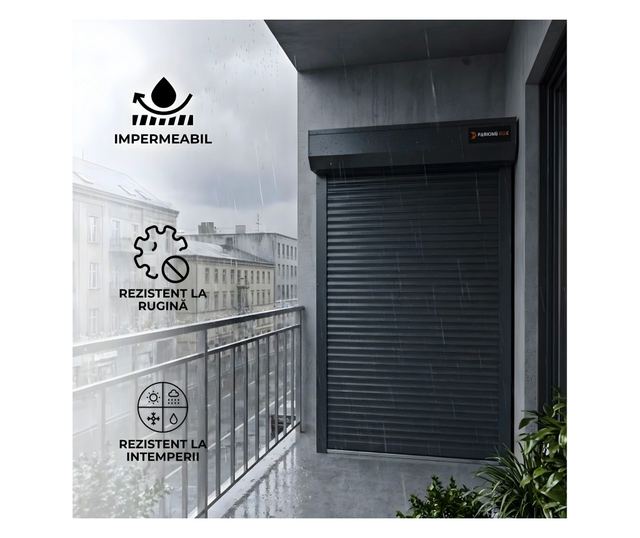 ParkingBox® BalconBox Tárolószekrény erkélyre, fém, tároló szerszámoknak, dobozoknak, sportfelszerelésnek, ideális beltérre