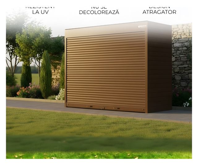 ParkingBox® Kerti tároló, fém, motorkerékpár tároló, bútor, robogó, tökéletes teraszra,