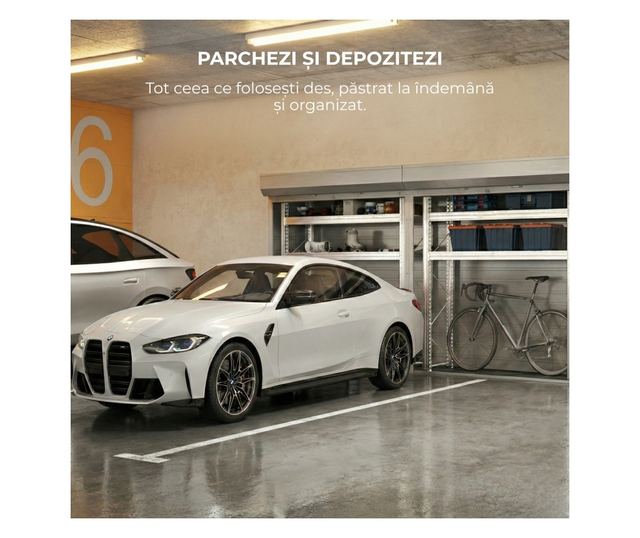 ParkingBox® Kompakt Beltéri Tárolószekrény, Tároló sportfelszerelésekhez, Kerékpárokhoz, Robogókhoz, Bútorokhoz, Munkaszerszámok