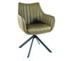 Scaun Azalia, piele sintetica, olive, 61x58x86 cm