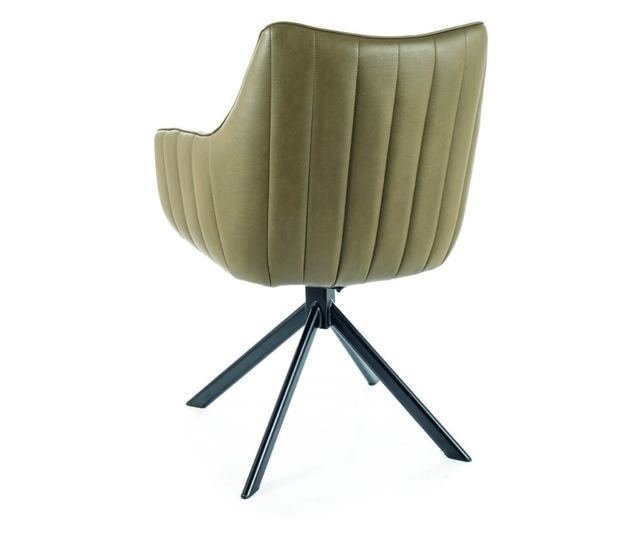 Scaun Azalia, piele sintetica, olive, 61x58x86 cm