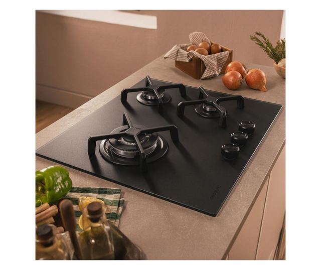 Cecotec Bolero Squad G Gáz főzőlap, 3 égő, 58 cm, fekete