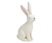 Figurina ceramica iepuras, alb, 6x16x4 cm / 4x14x8 cm