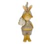 Figurina iepuras cu caciulita, bej, 3,5x3,5x9,5 cm
