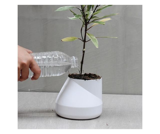 DesignNest Öntöző Virágtartó, Nagy, Szürke