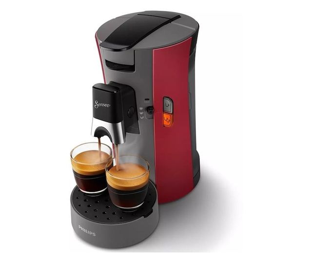 Philips Senseo Select CSA230/91 eszpresszógép, Crema Plus, Intensity Plus, 1450 W, 0,9 L víztartály, 1 bar szivattyúnyomás, piro