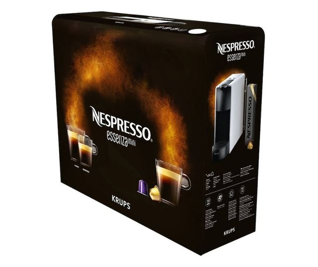 Nespresso by Krups Essenza Mini XN110B10 Eszpresszógép, 1260W, 19 Bar, 0.6L, Szürke, + kóstoló kapszula szett