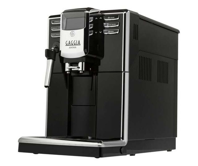 Gaggia Anima CMF R18760/01 Automata Eszpresszógép, 1850 W, 15 bar, Kerámia daráló, Optiaroma 5 fokozat, 5 ital, Fekete