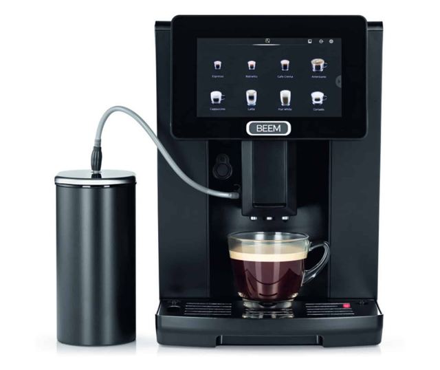 BEEM automata eszpresszógép, Profession, 2 literes víztartály, 14 program, 250g kávé kapacitás, 7" TFT LCD érintőképernyő, autom