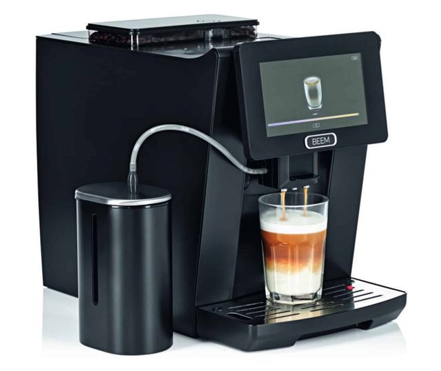 BEEM automata eszpresszógép, Profession, 2 literes víztartály, 14 program, 250g kávé kapacitás, 7" TFT LCD érintőképernyő, autom