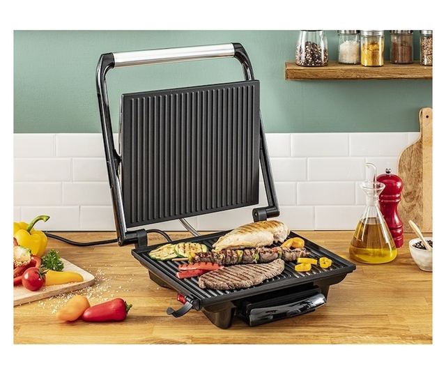 Tefal Inicio Grill GC241D38 Multifunkciós Elektromos Grill, 2000W, Panini, Rozsdamentes Acél