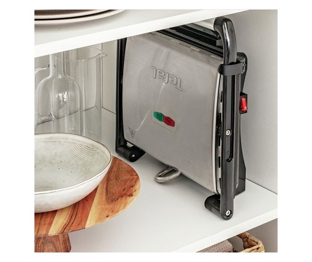 Tefal Inicio Grill GC241D38 Multifunkciós Elektromos Grill, 2000W, Panini, Rozsdamentes Acél