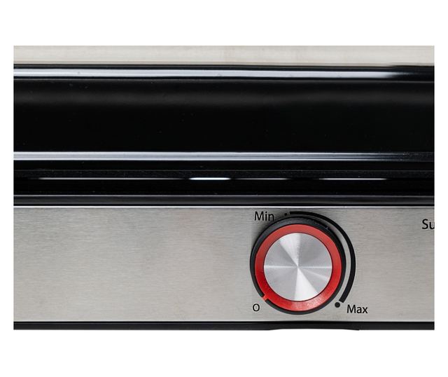 Vivax SM-2000X Elektromos Grill, 2000 W, Gyors Fűtés, Termosztát, 90 és 180 Fokos Nyitás, Tapadásmentes Felület