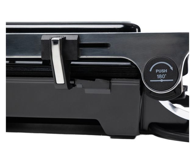 Vivax SM-2000X Elektromos Grill, 2000 W, Gyors Fűtés, Termosztát, 90 és 180 Fokos Nyitás, Tapadásmentes Felület